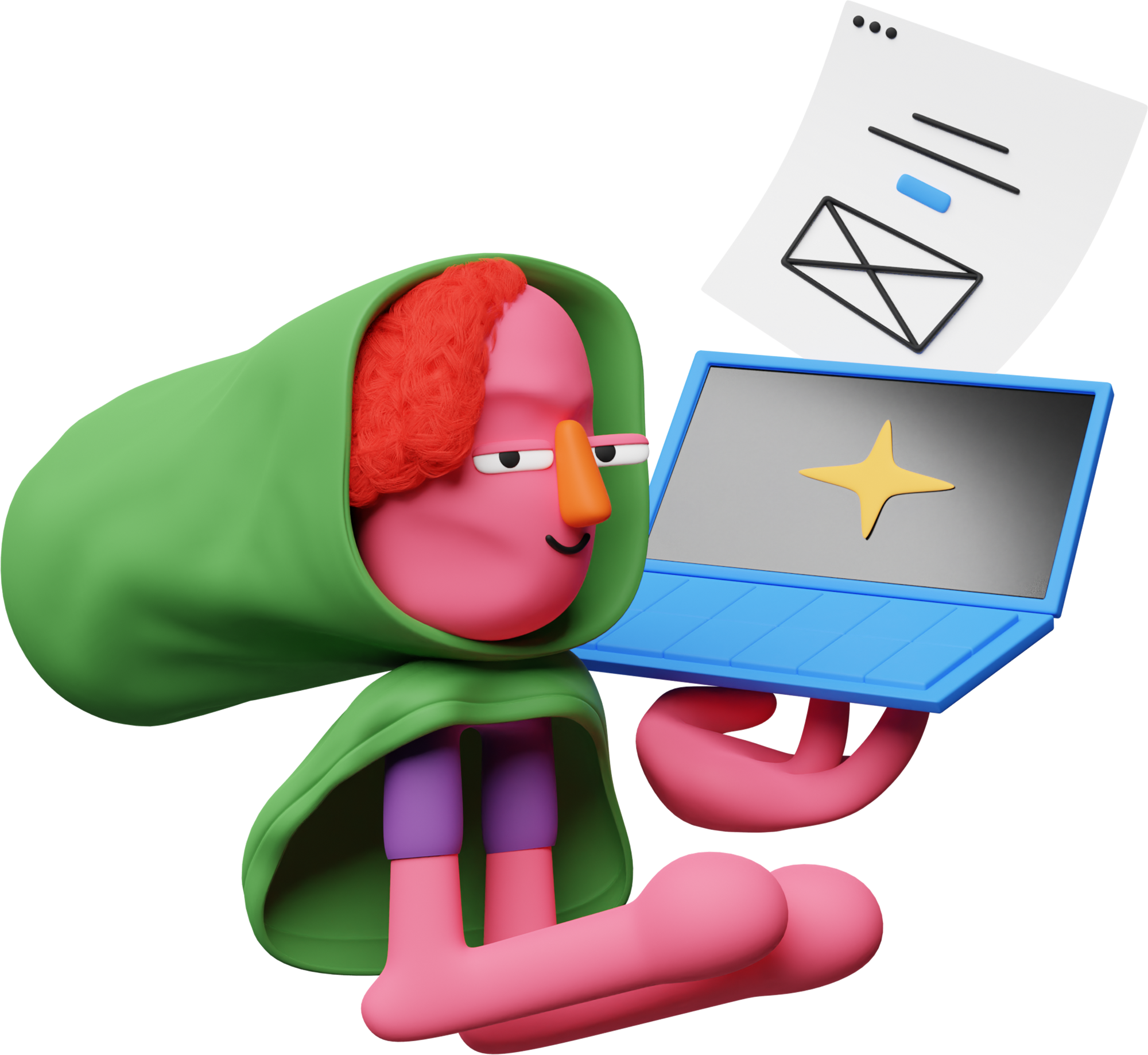 Operative character illustration